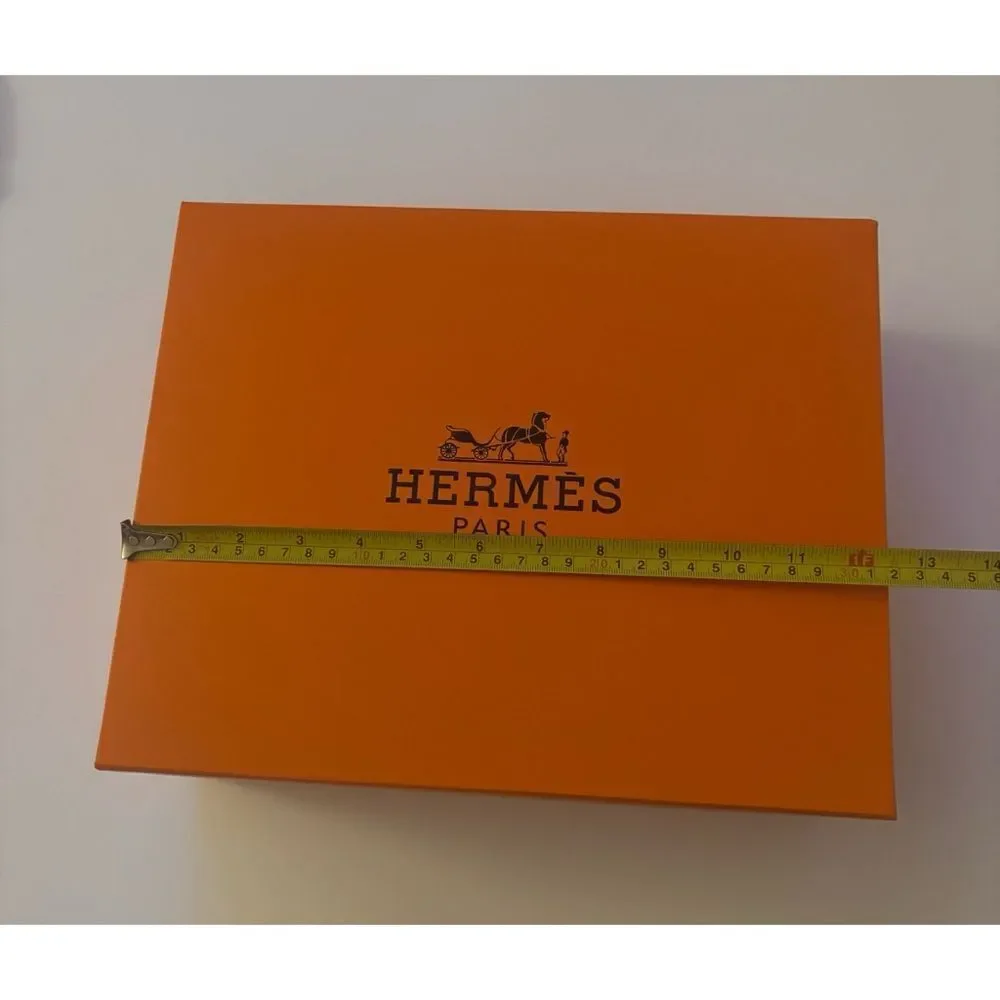 Hermes  Large Vibrant Orange Storage Gift Box Only with Ribbon